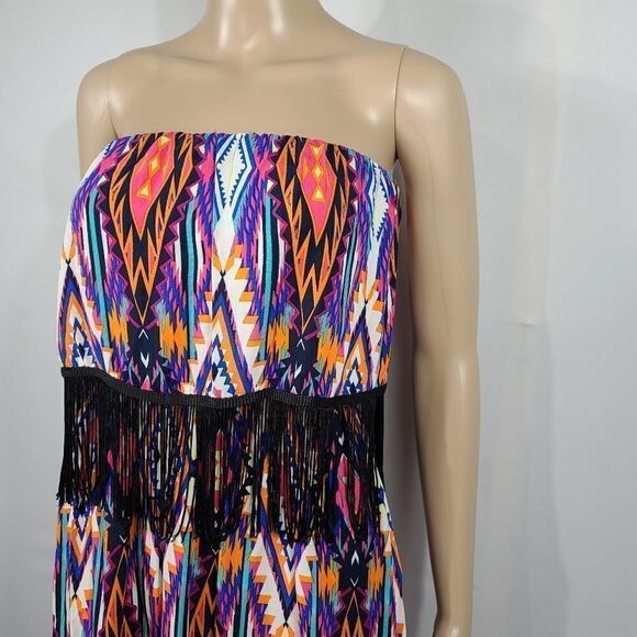 Justify Multi Color Fringed Maxi Dress - Picture 7 of 11